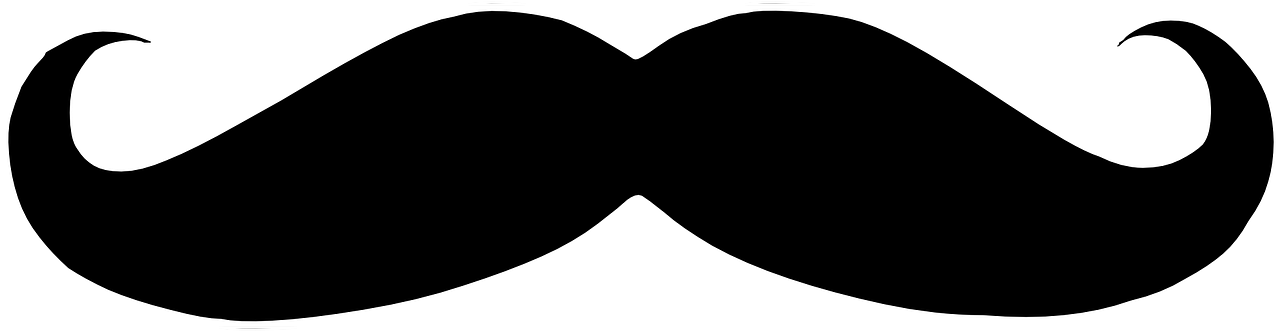 Mustache Black Curly Funny Hilarious Weird - Moustache Prop (680x340), Png Download
