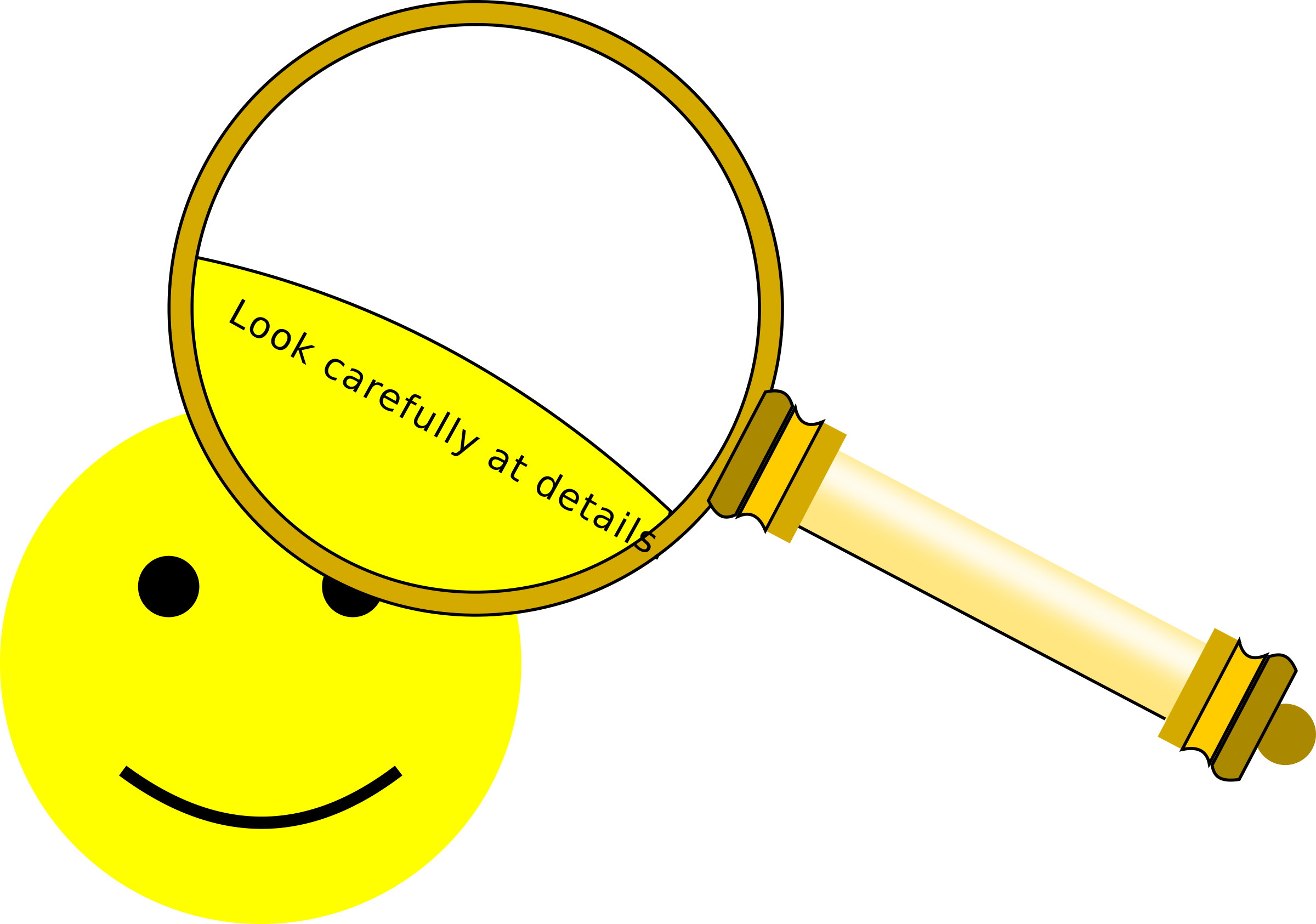 Big Image - Smiley With Magnifying Glass (2400x1685), Png Download
