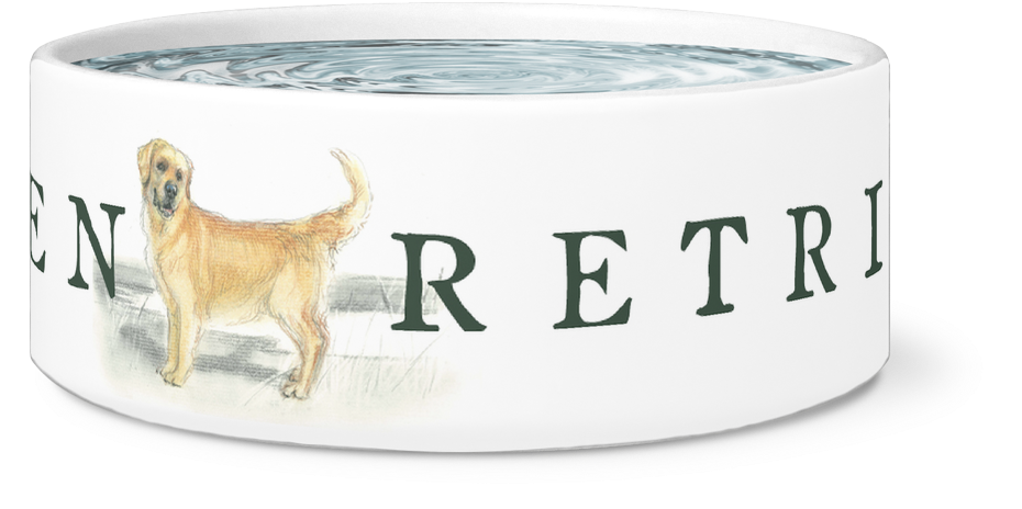 Golden Retriever Bowl - Coal Fire (1024x1024), Png Download