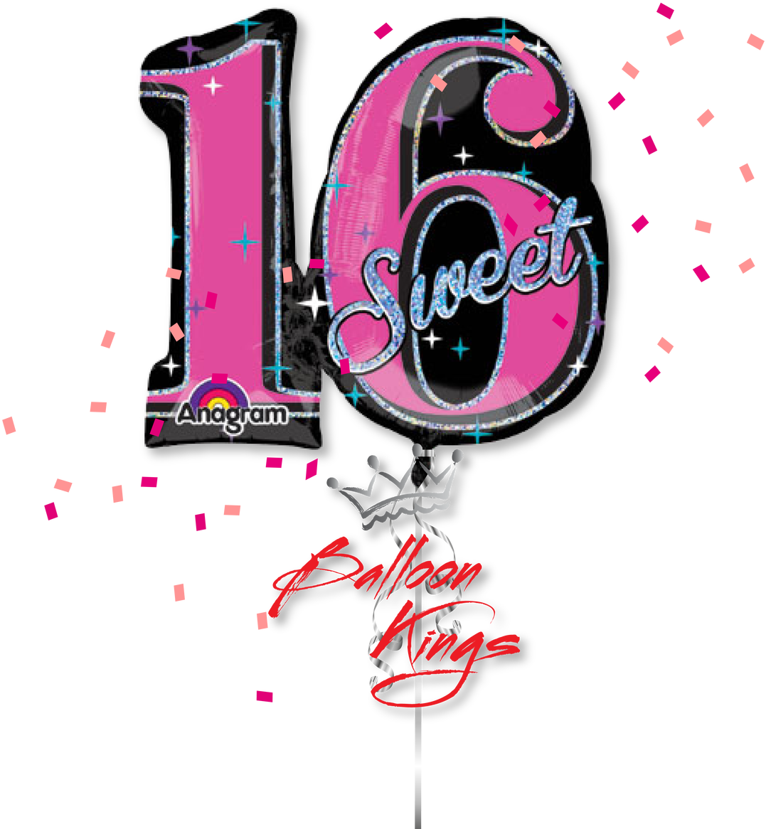 Sweet - Sweet 16 Balloons Png (1280x1280), Png Download