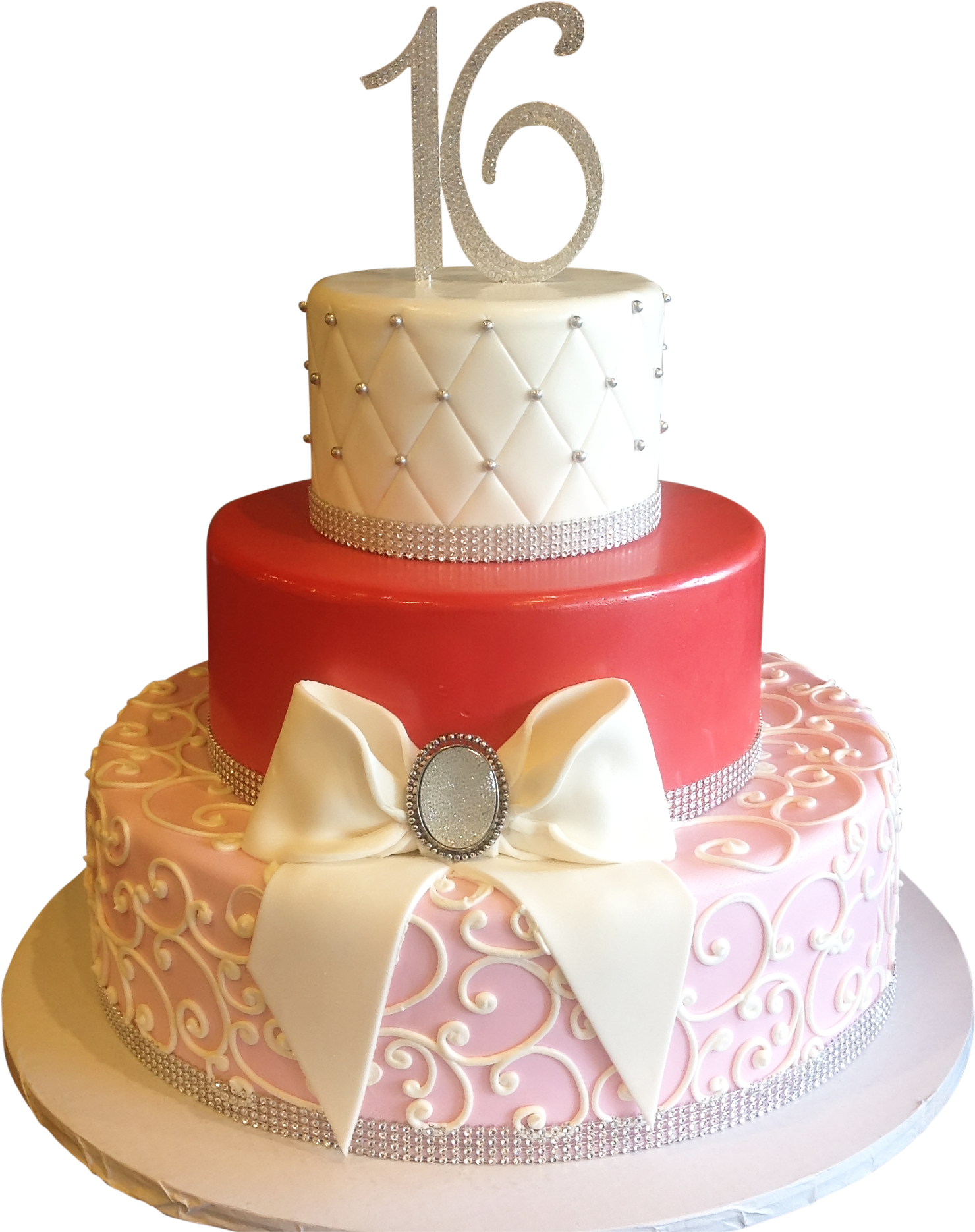 Sweet 16 Birthday Cakes - 16 Birthday Cake Png (1936x1936), Png Download