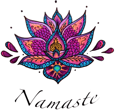 Namaste Lotus Tank - Flor De Lotus Desenho Colorido (444x423), Png Download