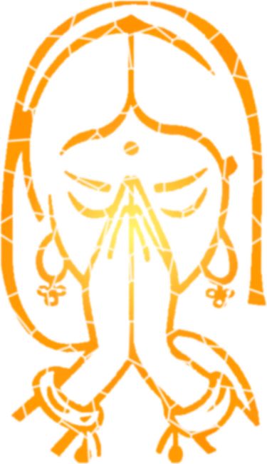 Transparent Welcome Namaste Svg Transparent - Namaste Hand Symbol (375x650), Png Download