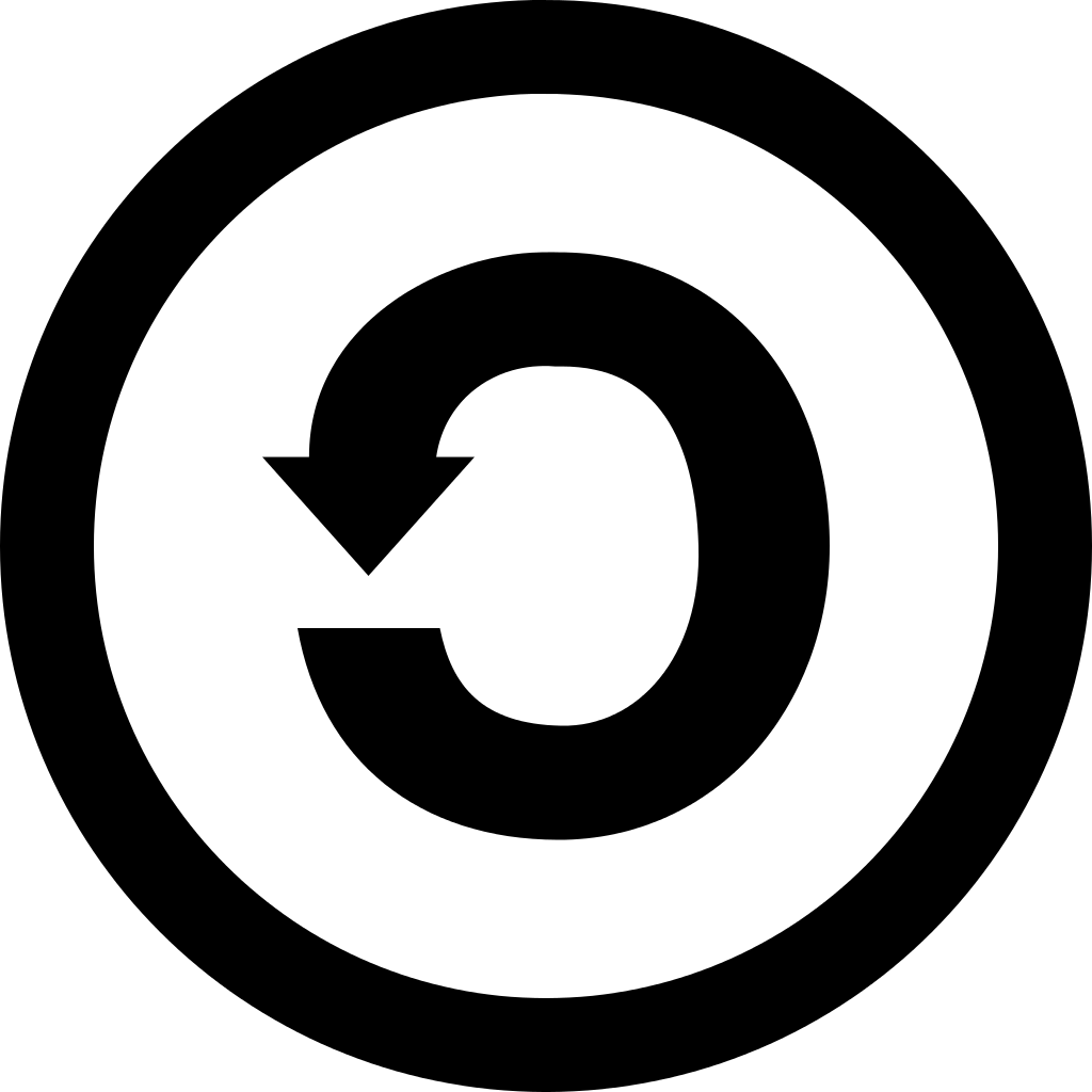 Black Sharealike Logo - All Rights Reserved Icon (1024x1024), Png Download