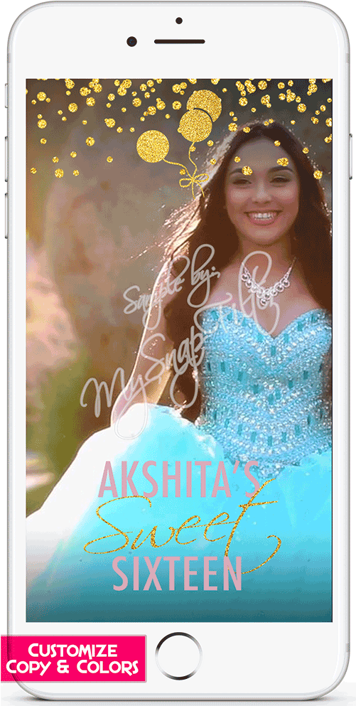 Birthday Sweet 16 Snapchat Geofilter (1000x1000), Png Download