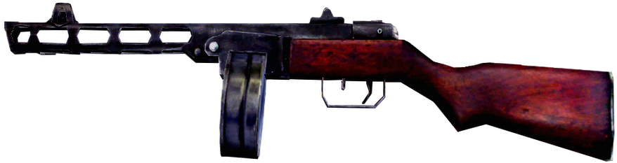 Ppsh-41 3rd Person Cod - Ppsh Cod Ww2 Png (894x276), Png Download