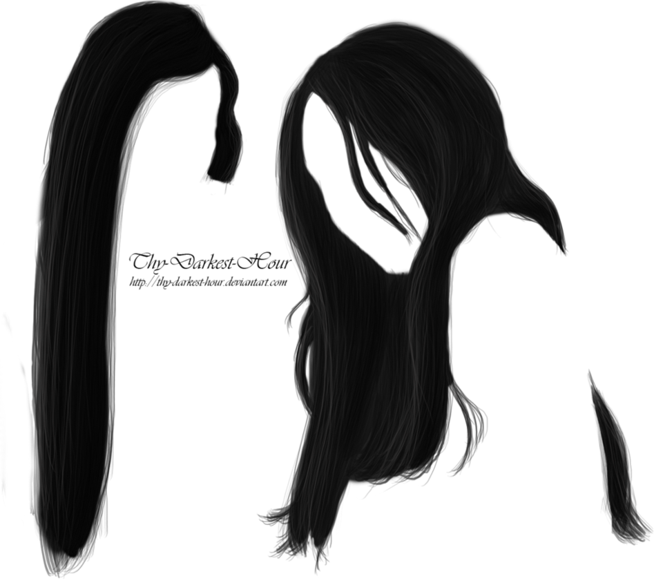 Black Hair Png Download Image - Long Dark Hair Png (947x844), Png Download