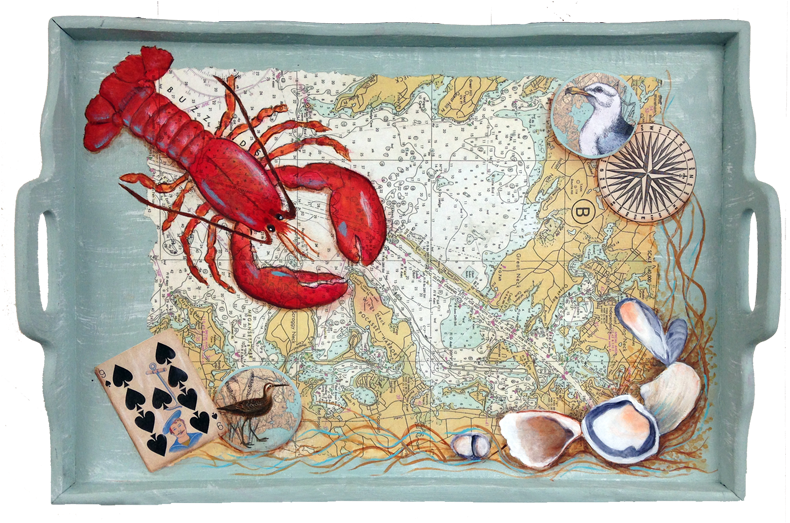 "cape Cod Catch Tray" By Joan S - Bag (800x522), Png Download