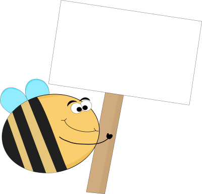 Funny Bee Blank Sign - Funny Blank (400x383), Png Download