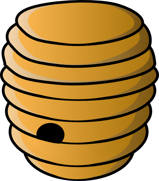 Beehive Clip Art At Clker - Beehive Png (522x595), Png Download