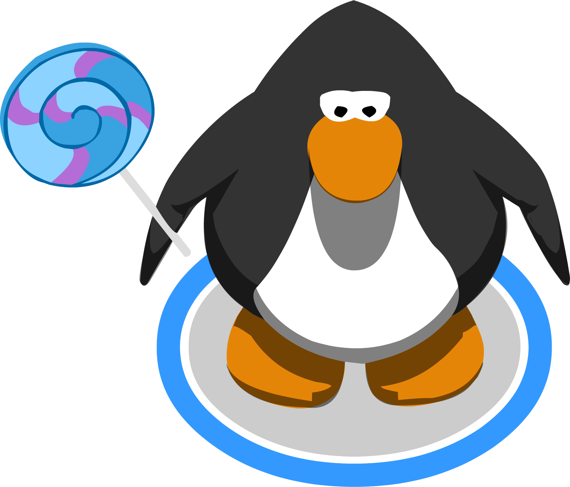 Spectral Sweet In-game - Red Penguin Club Penguin (1962x1677), Png Download