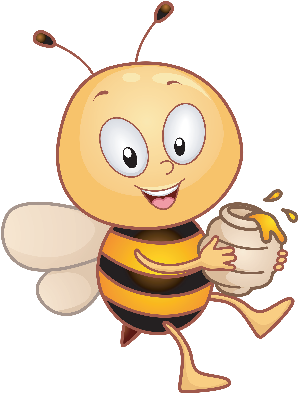 Cute Bees Cartoon Animal Images - Cute Baby Bee Clipart (400x400), Png Download