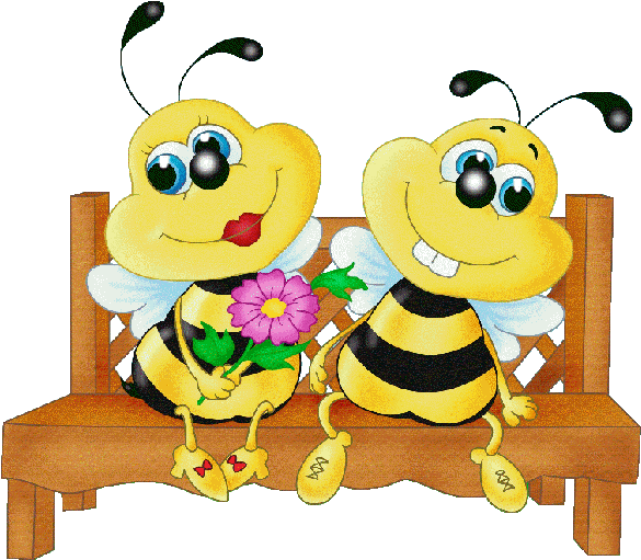 Valentine Love Bees Bee - 2 Bees In Love (600x600), Png Download