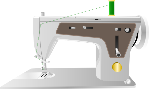 Small - Sewing Machine Transparent Png (600x361), Png Download