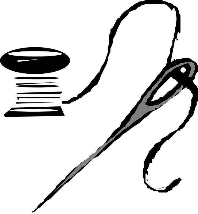 Sewing Needle Png Picture - Thread And Needle Clipart (665x720), Png Download