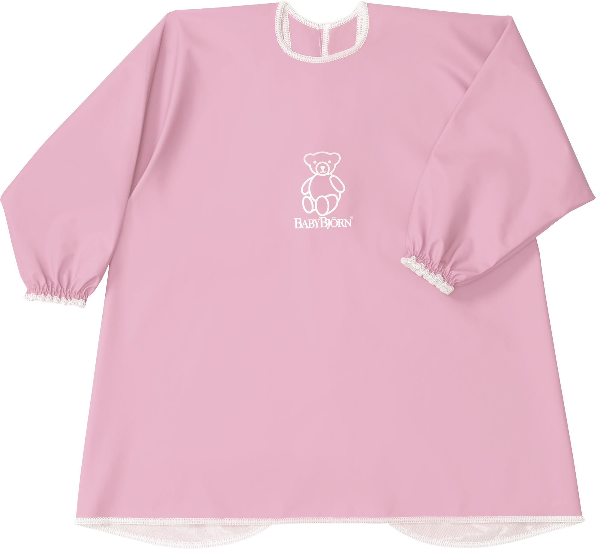 Babybjörn Long Sleeve Bib In Pink Bpa-free Plastic, - Baby Björn Long Sleeve Bib (1992x1835), Png Download