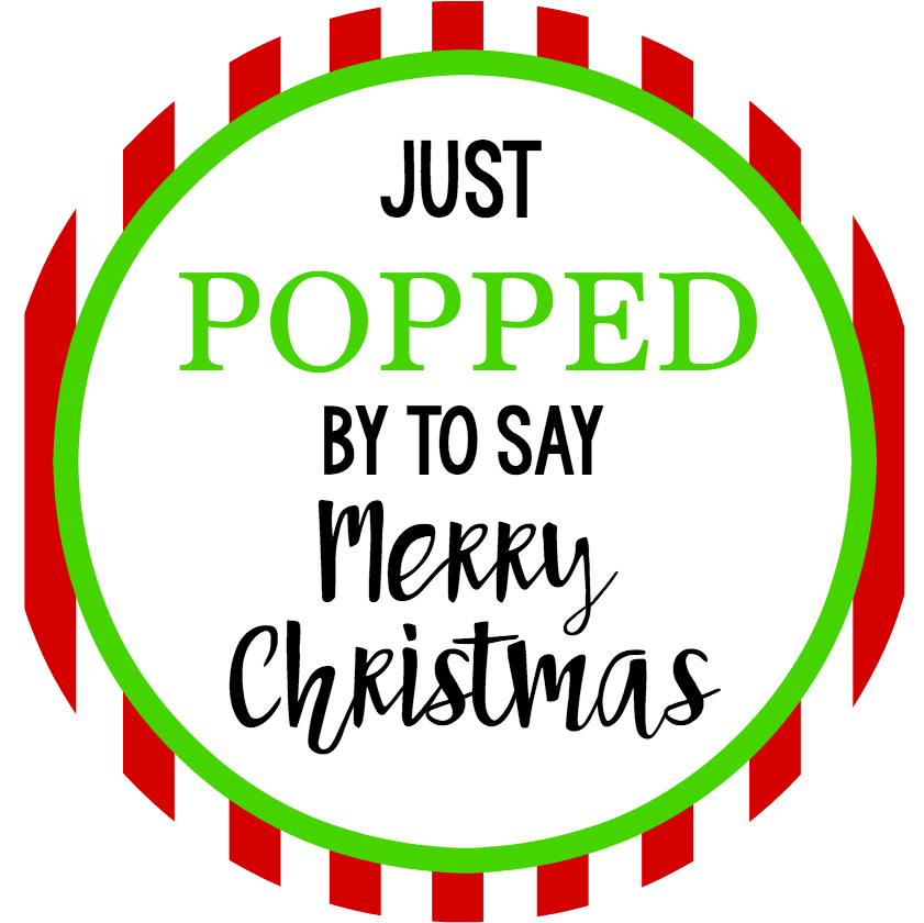 Poppedmerrychristmastag Poppedstripedtag - Circle (850x850), Png Download