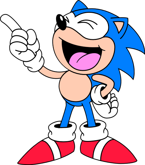 Classic Sonic Laugh - Classic Sonic 2d Art (486x555), Png Download