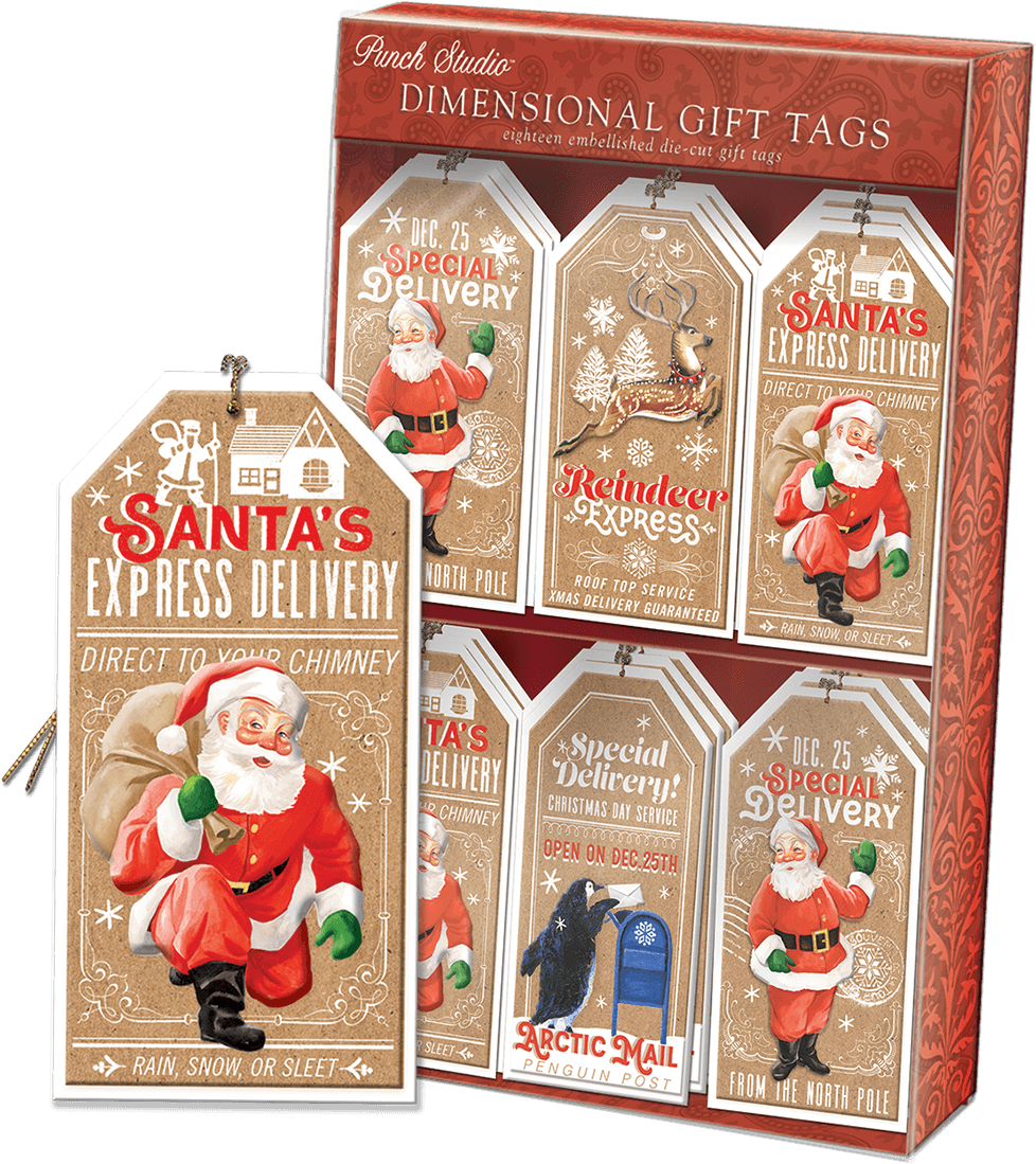 Special Delivery Holiday Gift Tags - Punch Studio Gift Tags Special Delivery 18 Pc (1200x1200), Png Download