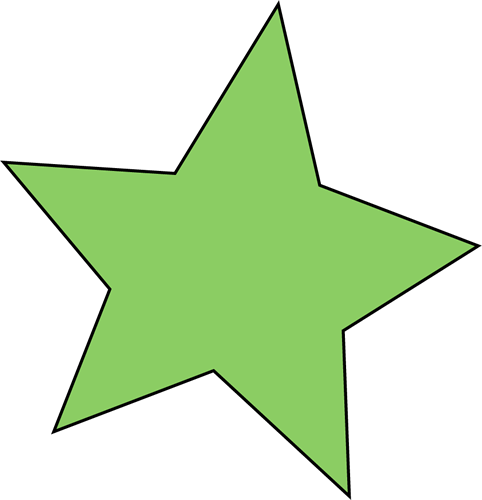Star Clip Art - Green Star Clipart (482x500), Png Download