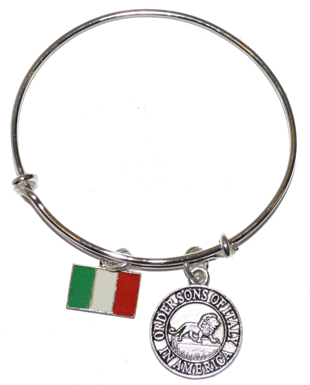 Flag Charm Bracelet (604x750), Png Download