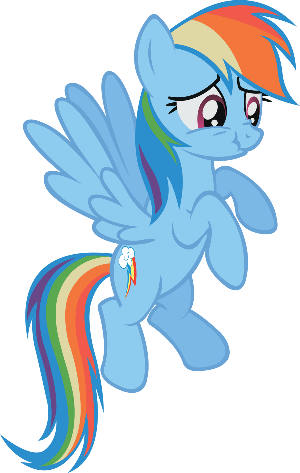 Trying Not To Laugh By Midnite99 - My Little Pony Rainbow Dash Laughing (1024x1614), Png Download