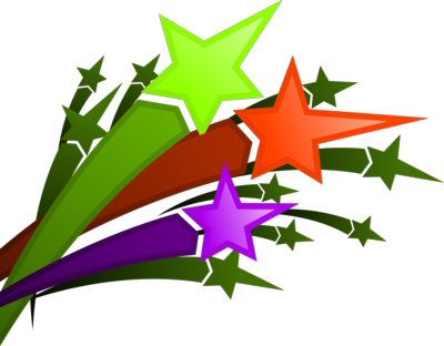 Falling Stars Clipart All Star - Shooting Stars Images Clip Art (400x312), Png Download