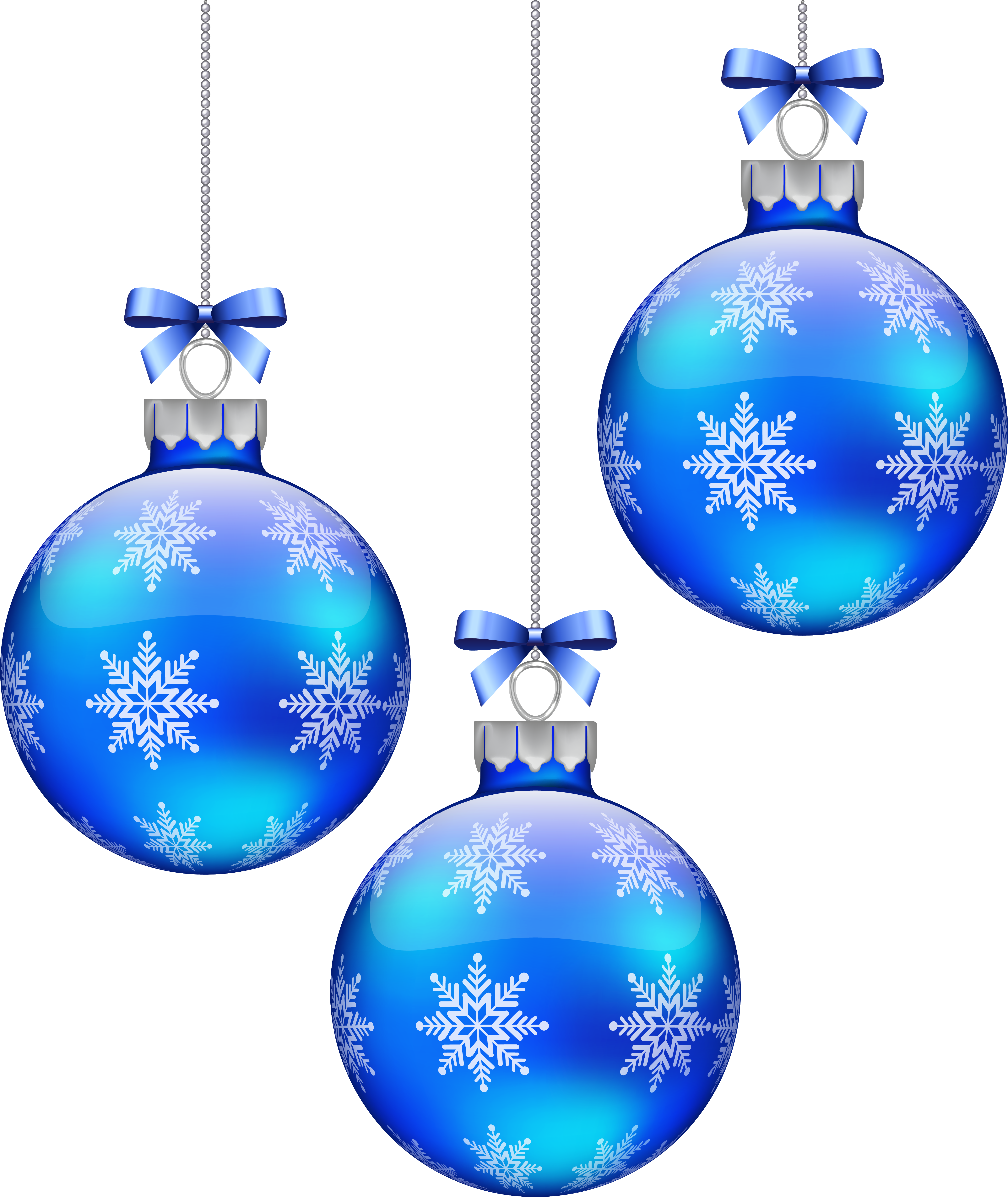 Blue Christmas Clipart - Blue Christmas Ball Png (5385x6314), Png Download