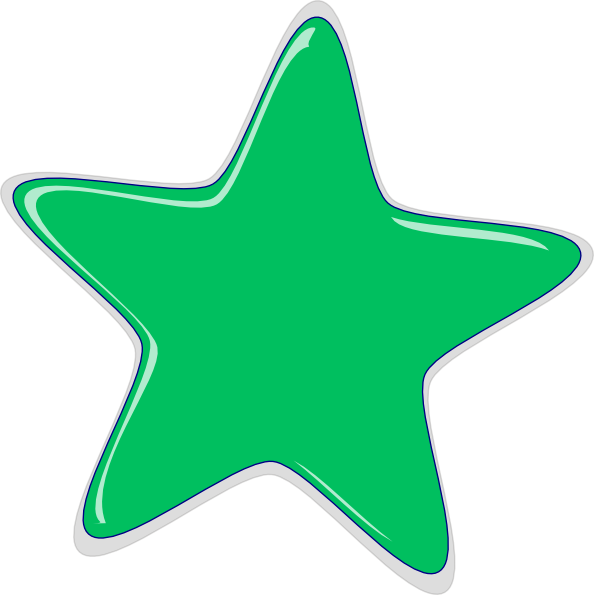 Lime Clipart Green Stars - Green Star Clipart Png (594x595), Png Download