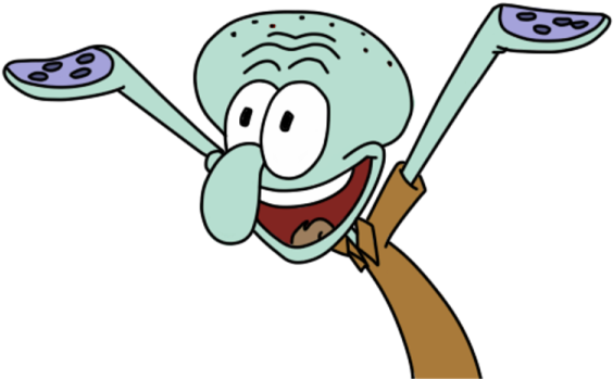 Squidward Tentacle (600x422), Png Download
