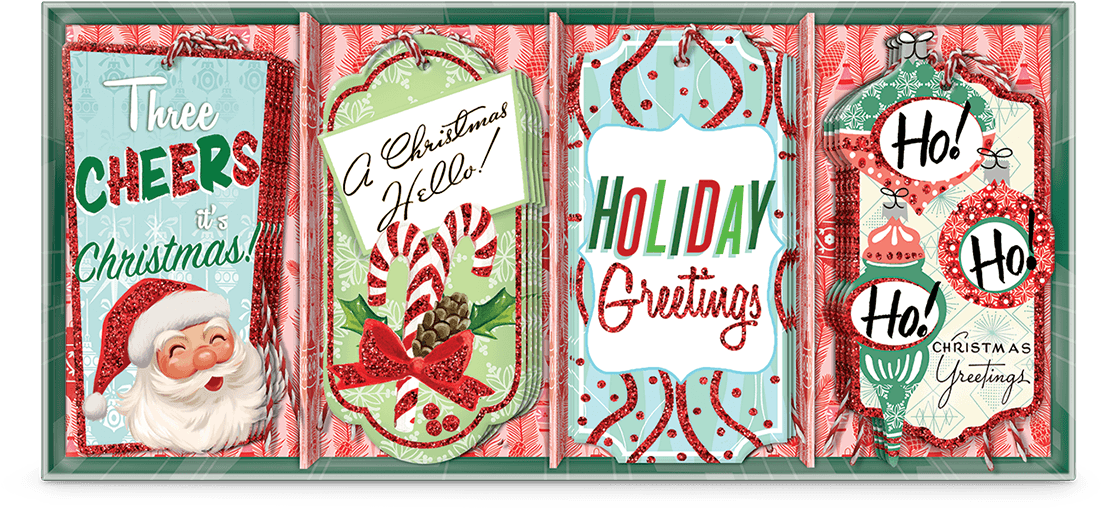 Retro Patterns Gift Tags - Molly & Rex Gift Tags Holiday Retro 16 Pc (1200x1200), Png Download