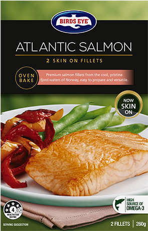 10201 - Birds Eye Fillets Natural Salmon 270g (560x460), Png Download