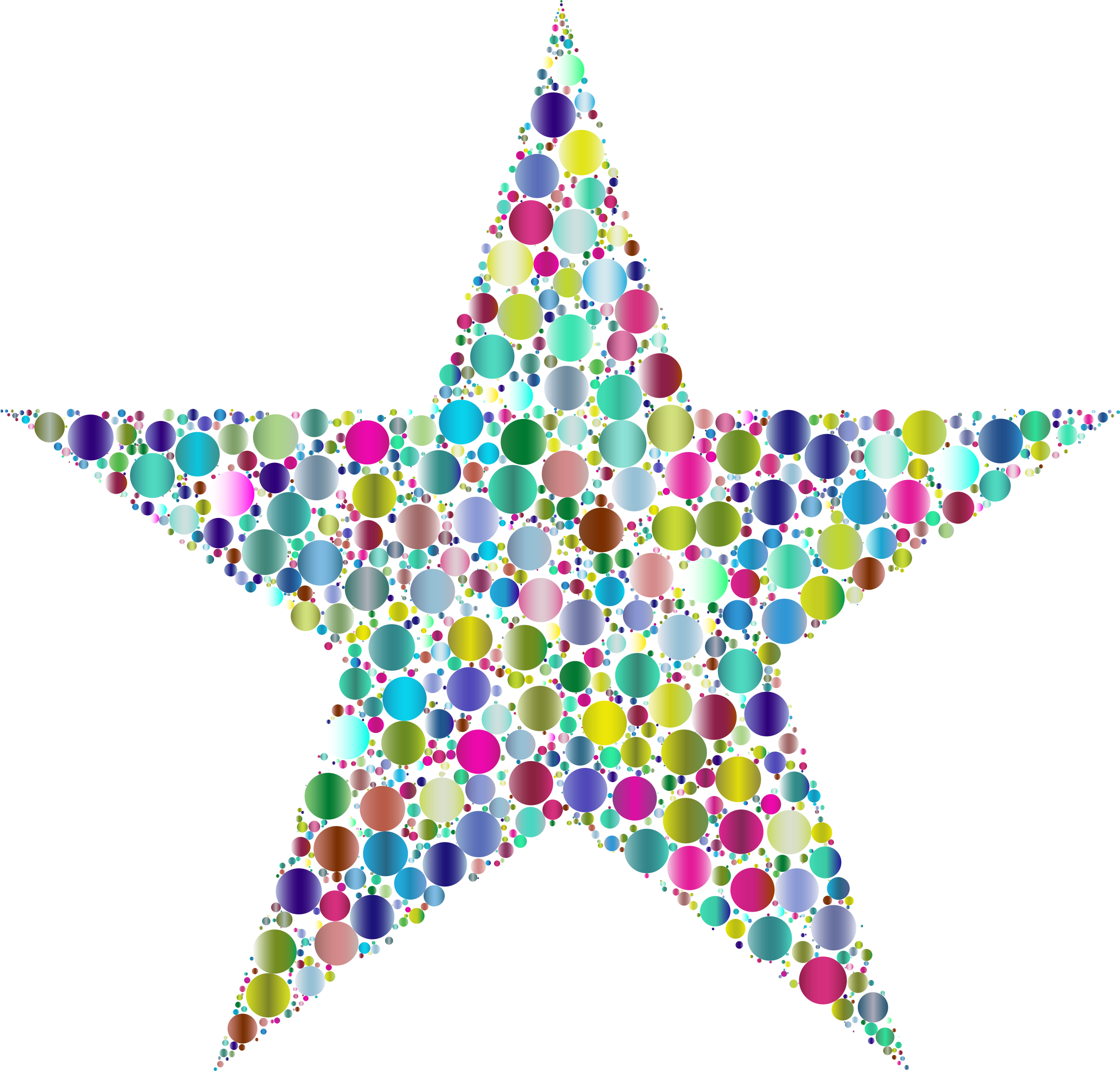 Clipart - - Colorful Star Clipart (2298x2198), Png Download