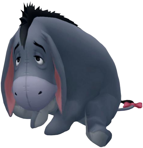 Eeyore Kh - Personnage De Winnie L Ourson (467x484), Png Download