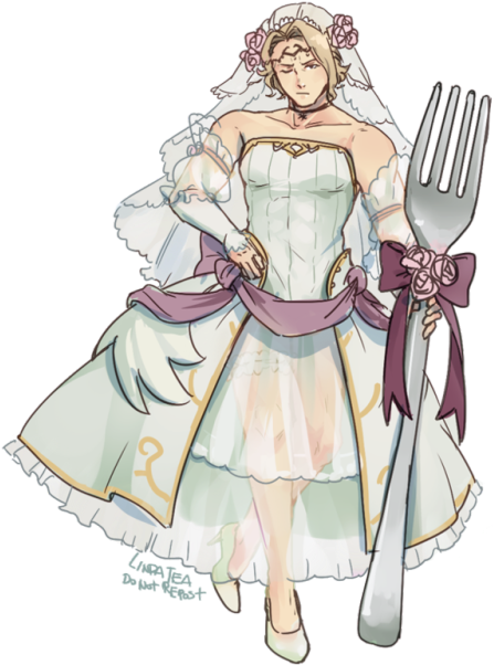 2 - Fire Emblem Bride Fanart (500x637), Png Download