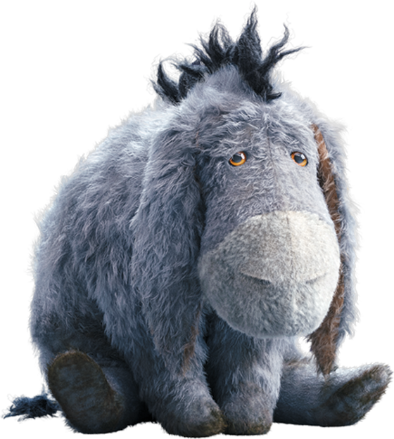 Eeyore Liva Action - Christopher Robin Movie Tiger (560x625), Png Download
