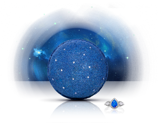 Starry Night - Bath Bomb - Blue Bath Bombs (600x480), Png Download
