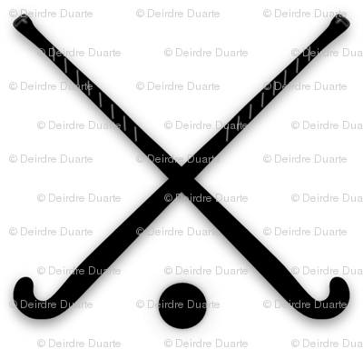 Field Hockey Crossed Sticks - Floor Hockey (400x384), Png Download