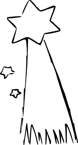 Shooting Star Clipart Black And White Shooting Star - Shooting Star Clip Art (324x597), Png Download