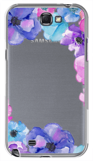 Anemone Painted Flowers / Watercolor Flowers Blues - Iphone (300x516), Png Download