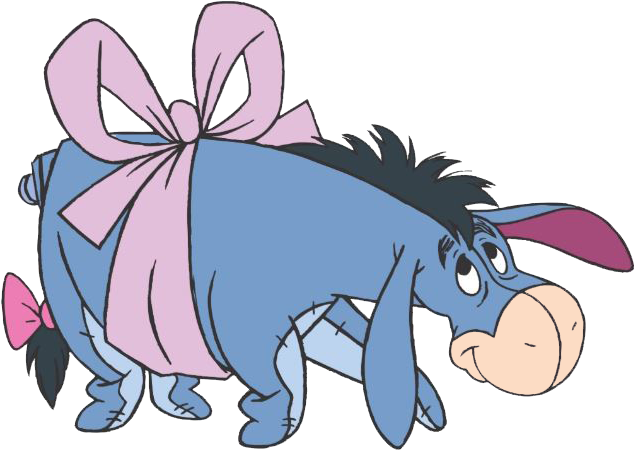 Eeyore Black And White Clipart - Winnie-the-pooh (649x464), Png Download