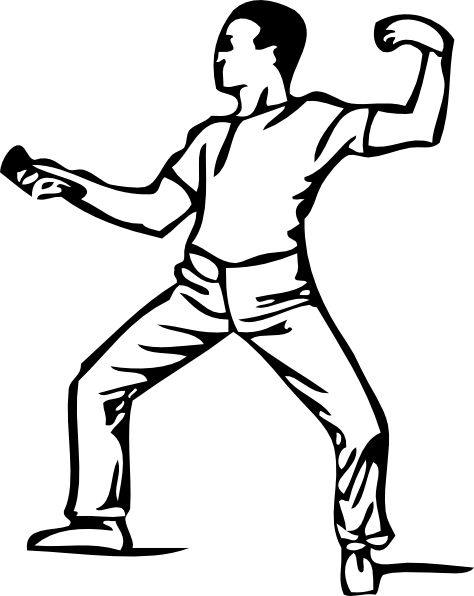 Fencing Guard Clip Art Free Vector - Posição De Guarda Esgrima (474x596), Png Download