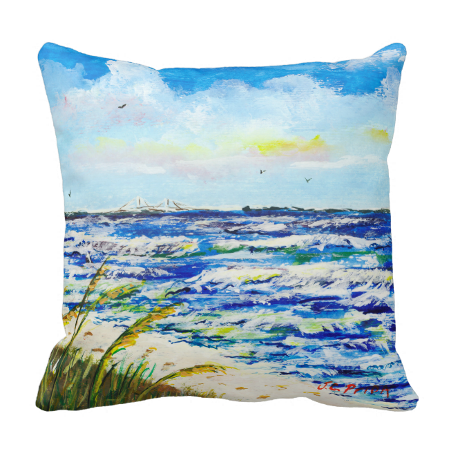 Tampa Bay Florida Beach Sunshine Skyway Bridge Throw - Florida (650x650), Png Download