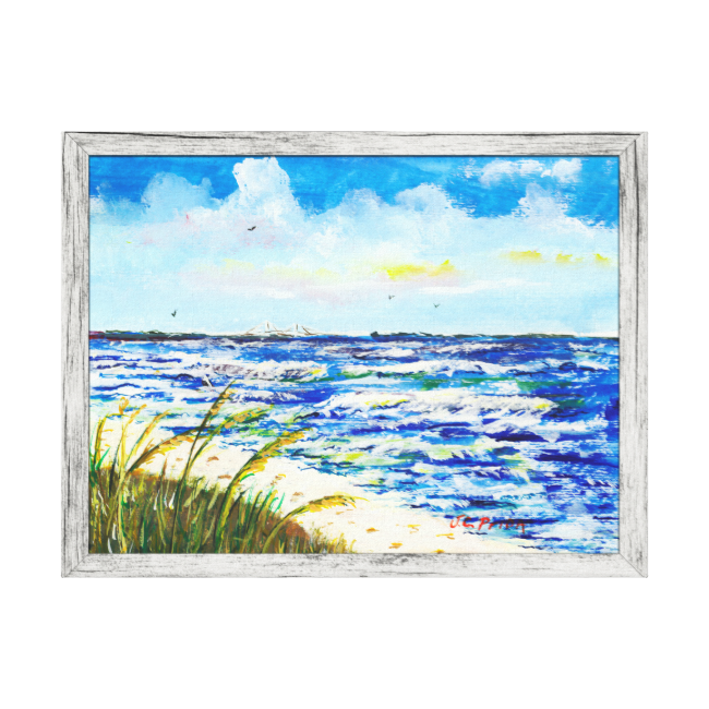 Tampa Bay Florida Beach Sunshine Skyway Bridge Canvas - Florida (650x650), Png Download
