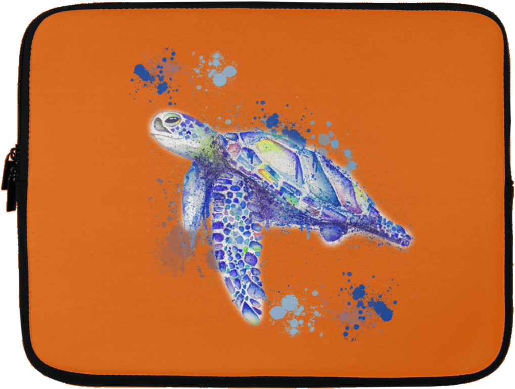 Watercolor Sea Turtle Laptop Sleeves - Watercolor Painting (1024x1024), Png Download
