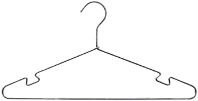 Metallic Clothes Hanger - Clothes Hanger (400x400), Png Download