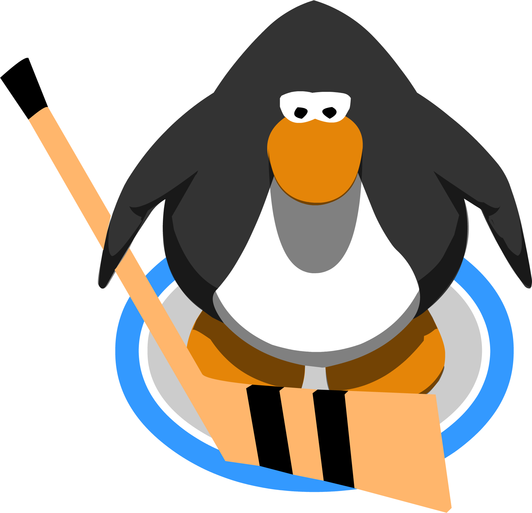 Hockey Stick Ingame - Shamrock Club Penguin (1816x1748), Png Download