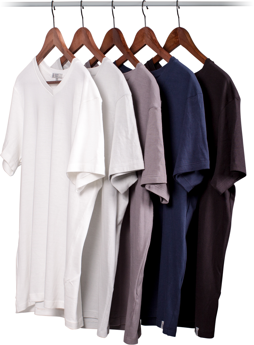 Row Of Tees On Hangers - Clothes On Hangers Png (884x1200), Png Download