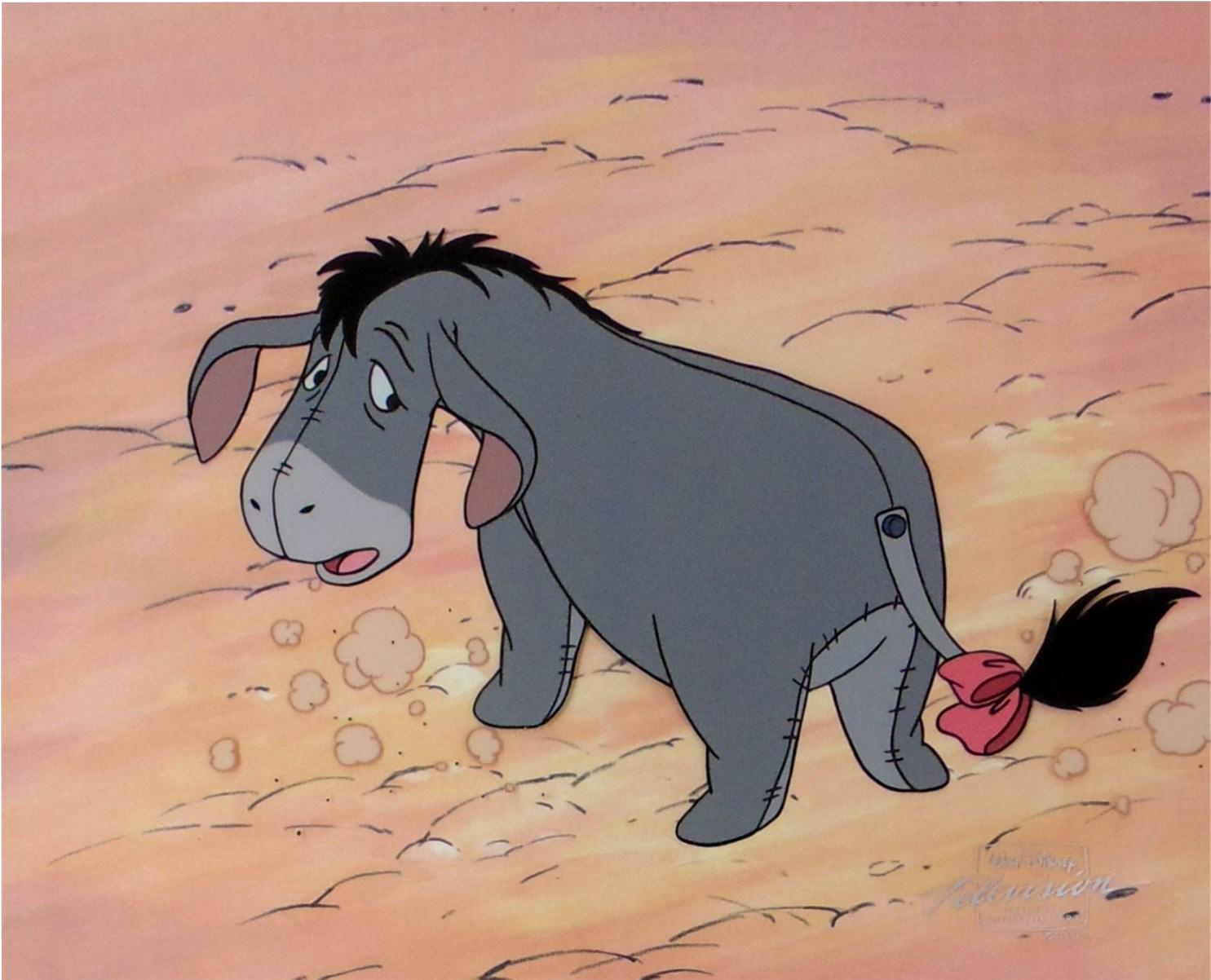 Eeyore By Walt Disney Studios Animation Cel & Matching - Tigger Movie Production Drawing (1484x1484), Png Download
