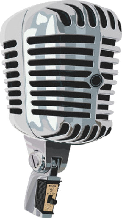Source - - Old Fashioned Microphone (410x733), Png Download